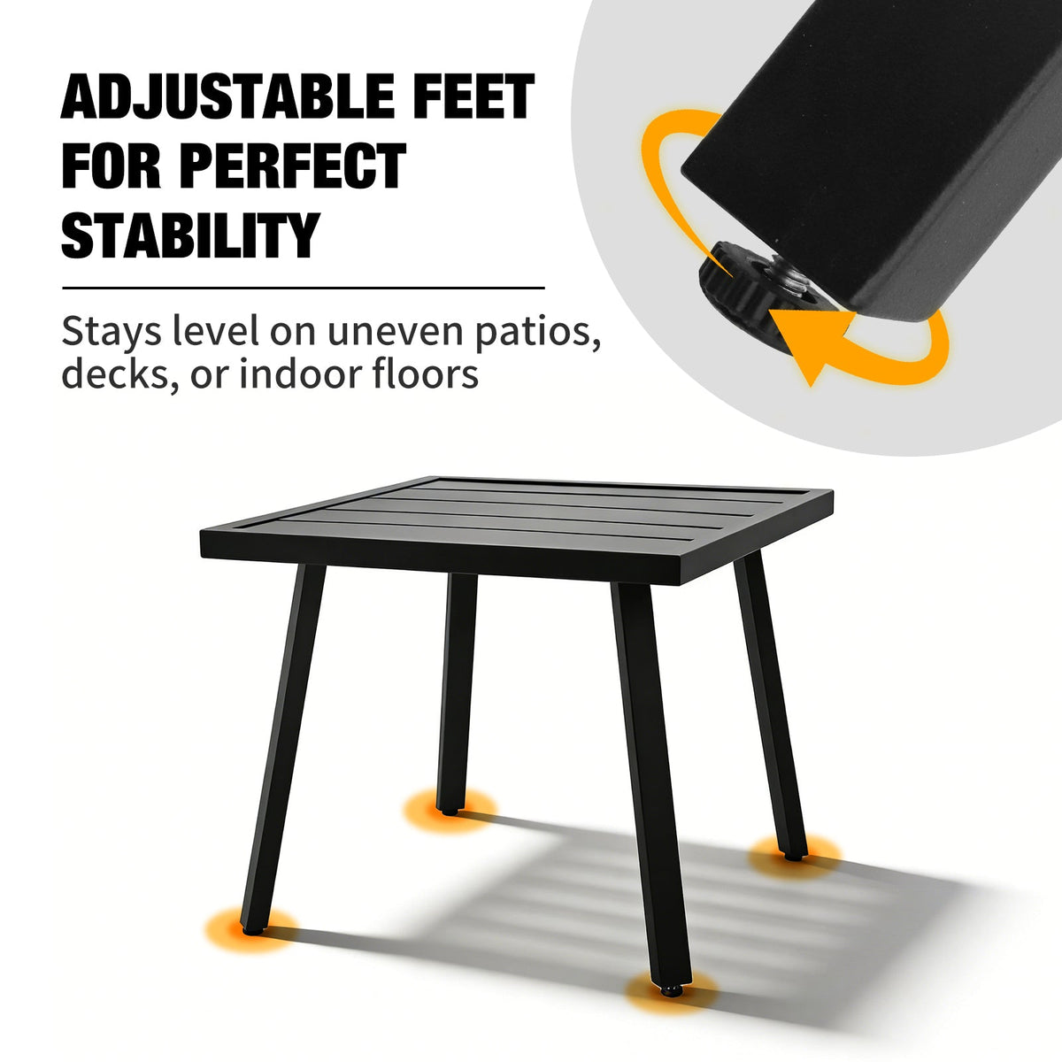 Small Patio Side Table/Coffee Table, Square/Rectangle - Eagle Peak®