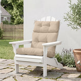 Tufted Outdoor/Indoor High Back Patio Chair Cushion, Set of 1, 46'' x 22'' - Eagle Peak