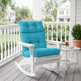 Tufted Outdoor/Indoor High Back Patio Chair Cushion, Set of 1, 46'' x 22'' - Eagle Peak
