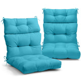 Tufted Outdoor/Indoor High Back Patio Chair Cushion, Set of 2, 46'' x 22'' - Eagle Peak Custom Canopy Tent