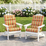 Tufted Outdoor/Indoor High Back Patio Chair Cushion, Set of 2, 46'' x 22'' - Eagle Peak