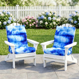 Tufted Outdoor/Indoor High Back Patio Chair Cushion, Set of 2, 46'' x 22'' - Eagle Peak