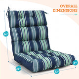 Tufted Outdoor/Indoor High Back Patio Chair Cushion, Set of 2, 46'' x 22'' - Eagle Peak Custom Canopy Tent
