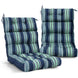Tufted Outdoor/Indoor High Back Patio Chair Cushion, Set of 2, 46'' x 22'' - Eagle Peak Custom Canopy Tent