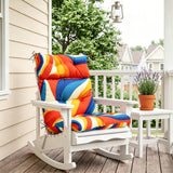 Tufted Outdoor/Indoor High Back Patio Chair Cushion, Set of 2, 46'' x 22'' - Eagle Peak