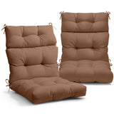 Tufted Outdoor/Indoor High Back Patio Chair Cushion, Set of 2, 46'' x 22'' - Eagle Peak Custom Canopy Tent