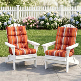 Tufted Outdoor/Indoor High Back Patio Chair Cushion, Set of 2, 46'' x 22'' - Eagle Peak