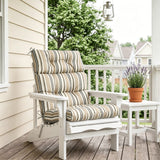 Tufted Outdoor/Indoor High Back Patio Chair Cushion, Set of 2, 46'' x 22'' - Eagle Peak