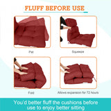 Tufted Outdoor/Indoor High Back Patio Chair Cushion, Set of 2, 46'' x 22'' - Eagle Peak Custom Canopy Tent