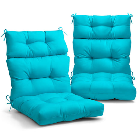 Tufted Outdoor/Indoor High Back Patio Chair Cushion, Set of 2, 46'' x 22'' - Eagle Peak Custom Canopy Tent