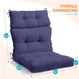 Tufted Outdoor/Indoor High Back Patio Chair Cushion, Set of 2, 46'' x 22'' - Eagle Peak Custom Canopy Tent
