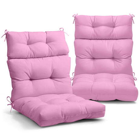 Tufted Outdoor/Indoor High Back Patio Chair Cushion, Set of 2, 46'' x 22'' - Eagle Peak Custom Canopy Tent