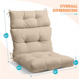 Tufted Outdoor/Indoor High Back Patio Chair Cushions, Set of 4, 46'' x 22'' - Eagle Peak Custom Canopy Tent