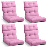 Tufted Outdoor/Indoor High Back Patio Chair Cushions, Set of 4, 46'' x 22'' - Eagle Peak Custom Canopy Tent