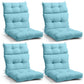 Tufted Outdoor/Indoor High Back Patio Chair Cushions, Set of 4, 46'' x 22'' - Eagle Peak Custom Canopy Tent
