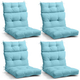 Tufted Outdoor/Indoor High Back Patio Chair Cushions, Set of 4, 46'' x 22'' - Eagle Peak Custom Canopy Tent