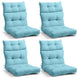 Tufted Outdoor/Indoor High Back Patio Chair Cushions, Set of 4, 46'' x 22'' - Eagle Peak Custom Canopy Tent