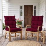 Tufted Outdoor/Indoor High Back Patio Chair Cushions, Set of 4, 46'' x 22'' - Eagle Peak