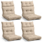 Tufted Outdoor/Indoor High Back Patio Chair Cushions, Set of 4, 46'' x 22'' - Eagle Peak Custom Canopy Tent