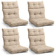 Tufted Outdoor/Indoor High Back Patio Chair Cushions, Set of 4, 46'' x 22'' - Eagle Peak Custom Canopy Tent