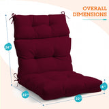 Tufted Outdoor/Indoor High Back Patio Chair Cushions, Set of 4, 46'' x 22'' - Eagle Peak Custom Canopy Tent