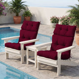 Tufted Outdoor/Indoor High Back Patio Chair Cushions, Set of 4, 46'' x 22'' - Eagle Peak