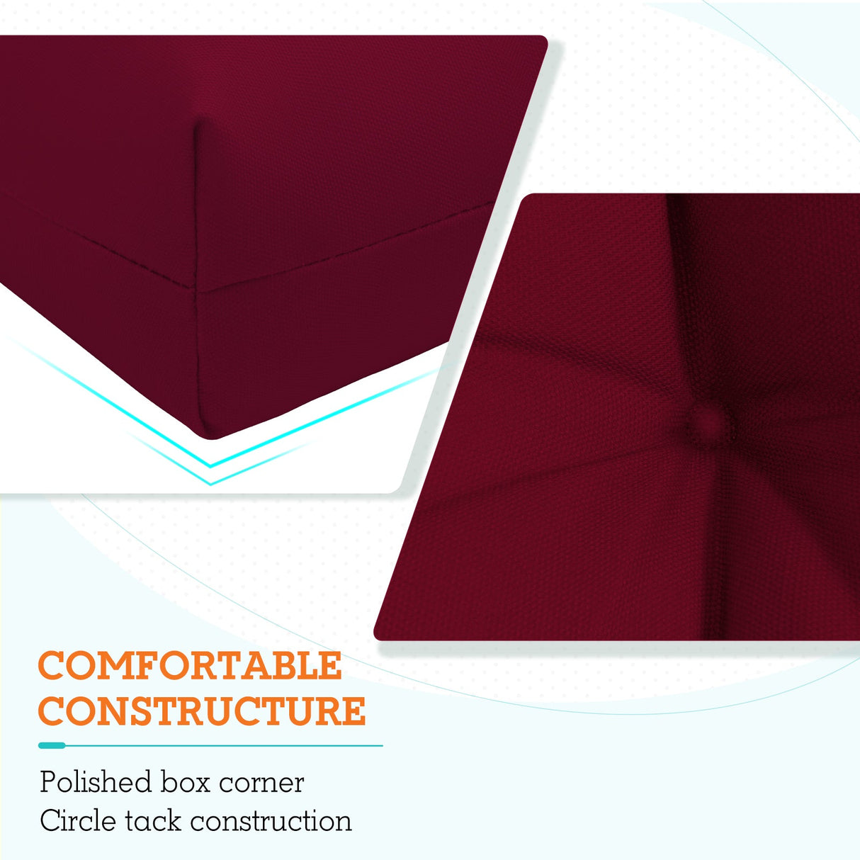 Tufted Outdoor/Indoor High Back Patio Chair Cushions, Set of 4, 46'' x 22'' - Eagle Peak Custom Canopy Tent