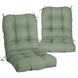 Tufted Outdoor/Indoor Seat/Back Chair Cushion, Set of 2, 42'' x 21'' - Eagle Peak Custom Canopy Tent