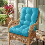 Tufted Outdoor/Indoor Seat/Back Chair Cushion, Set of 2, 42'' x 21'' - Eagle Peak