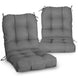 Tufted Outdoor/Indoor Seat/Back Chair Cushion, Set of 2, 42'' x 21'' - Eagle Peak Custom Canopy Tent