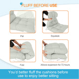 Tufted Outdoor/Indoor Seat/Back Chair Cushion, Set of 2, 42'' x 21'' - Eagle Peak Custom Canopy Tent