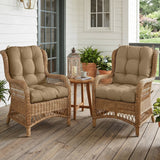 Tufted Outdoor/Indoor Seat/Back Chair Cushion, Set of 2, 42'' x 21'' - Eagle Peak
