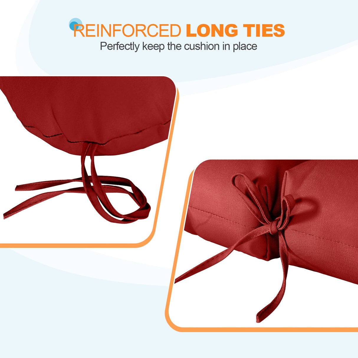 Tufted Outdoor/Indoor Seat/Back Chair Cushions, Set of 1, 42'' x 21'' - Eagle Peak Custom Canopy Tent