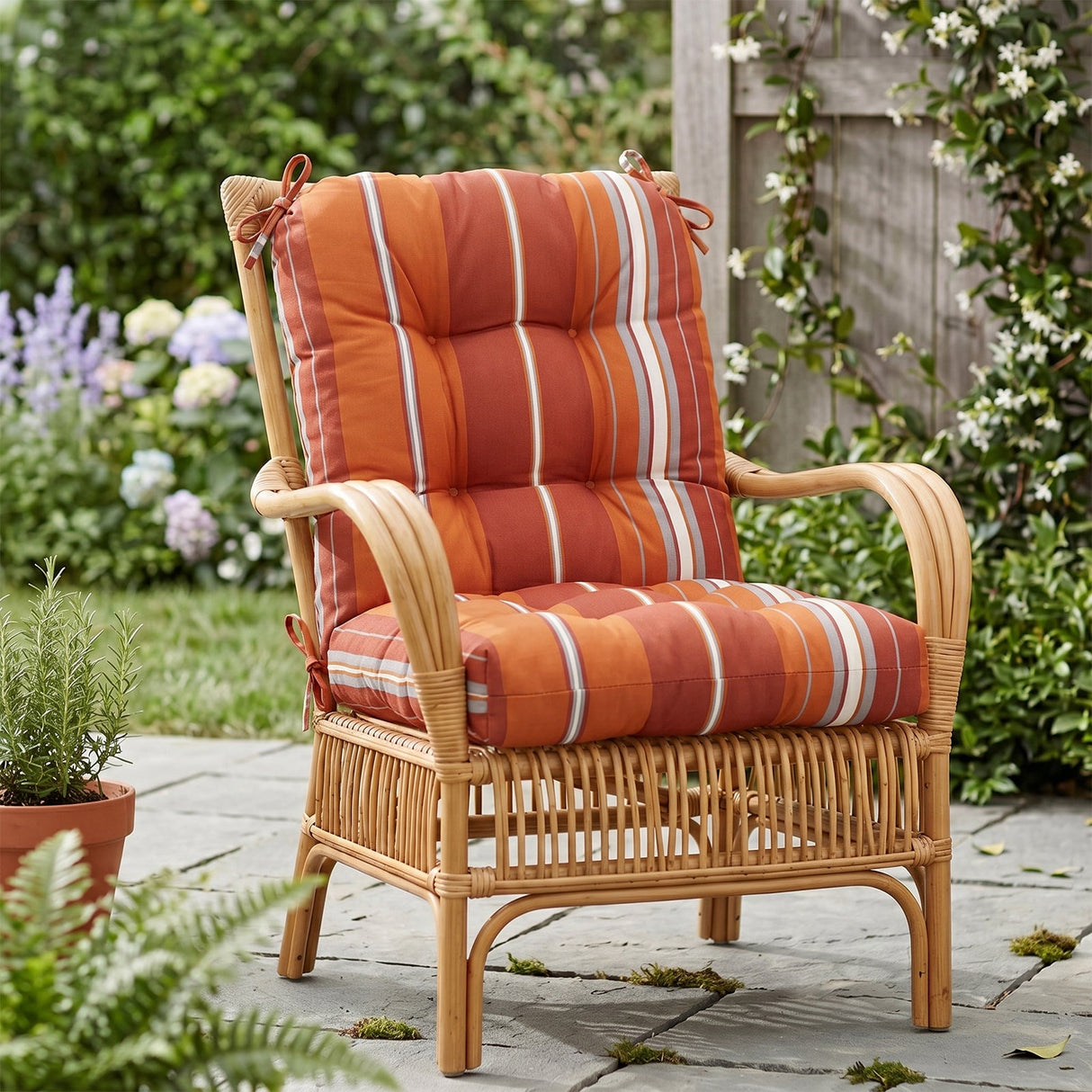 Tufted Outdoor/Indoor Seat/Back Chair Cushions, Set of 1, 42'' x 21'' - Eagle Peak