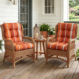 Tufted Outdoor/Indoor Seat/Back Chair Cushions, Set of 2, 42'' x 21'' - Eagle Peak