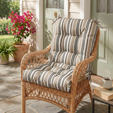 Tufted Outdoor/Indoor Seat/Back Chair Cushions, Set of 2, 42'' x 21'' - Eagle Peak