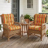 Tufted Outdoor/Indoor Seat/Back Chair Cushions, Set of 2, 42'' x 21'' - Eagle Peak