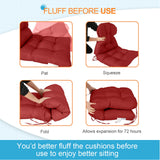 Tufted Outdoor/Indoor Seat/Back Chair Cushions, Set of 4, 42'' x 21'' - Eagle Peak Custom Canopy Tent
