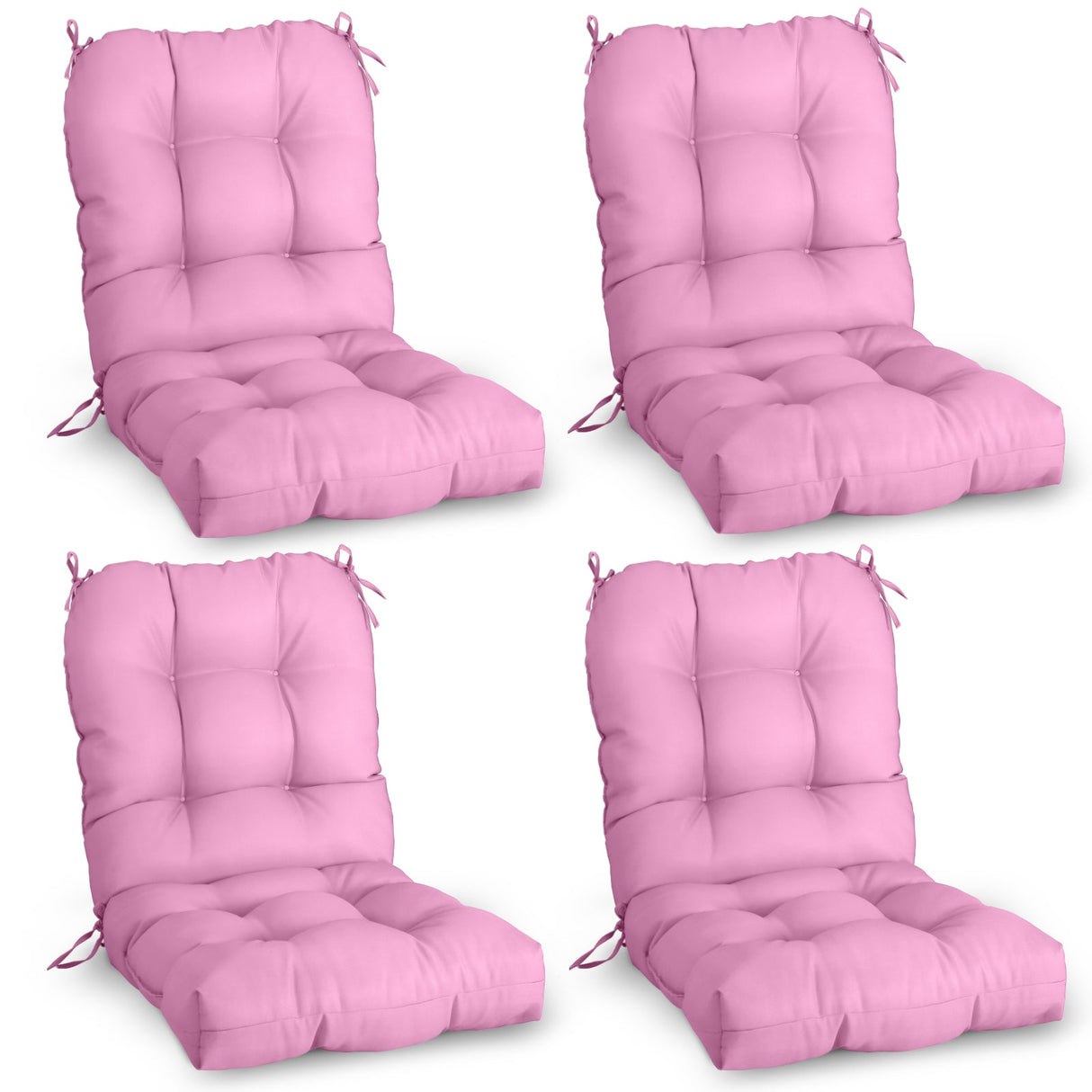 Tufted Outdoor/Indoor Seat/Back Chair Cushions, Set of 4, 42'' x 21'' - Eagle Peak Custom Canopy Tent