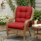 Tufted Outdoor/Indoor Seat/Back Chair Cushions, Set of 4, 42'' x 21'' - Eagle Peak