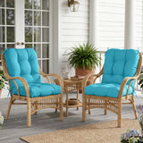 Tufted Outdoor/Indoor Seat/Back Chair Cushions, Set of 4, 42'' x 21'' - Eagle Peak