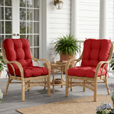 Tufted Outdoor/Indoor Seat/Back Chair Cushions, Set of 4, 42'' x 21'' - Eagle Peak