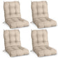 Tufted Outdoor/Indoor Seat/Back Chair Cushions, Set of 4, 42'' x 21'' - Eagle Peak Custom Canopy Tent