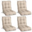 Tufted Outdoor/Indoor Seat/Back Chair Cushions, Set of 4, 42'' x 21'' - Eagle Peak Custom Canopy Tent