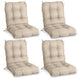 Tufted Outdoor/Indoor Seat/Back Chair Cushions, Set of 4, 42'' x 21'' - Eagle Peak Custom Canopy Tent