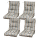 Tufted Outdoor/Indoor Seat/Back Chair Cushions, Set of 4, 42'' x 21'' - Eagle Peak Custom Canopy Tent