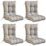 Tufted Outdoor/Indoor Seat/Back Chair Cushions, Set of 4, 42'' x 21'' - Eagle Peak Custom Canopy Tent
