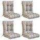 Tufted Outdoor/Indoor Seat/Back Chair Cushions, Set of 4, 42'' x 21'' - Eagle Peak Custom Canopy Tent