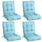 Tufted Outdoor/Indoor Seat/Back Chair Cushions, Set of 4, 42'' x 21'' - Eagle Peak Custom Canopy Tent