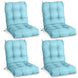 Tufted Outdoor/Indoor Seat/Back Chair Cushions, Set of 4, 42'' x 21'' - Eagle Peak Custom Canopy Tent